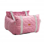 Autosedačka Golden dog 3v1 pre psa 57 x 50 x 36 cm – ružová